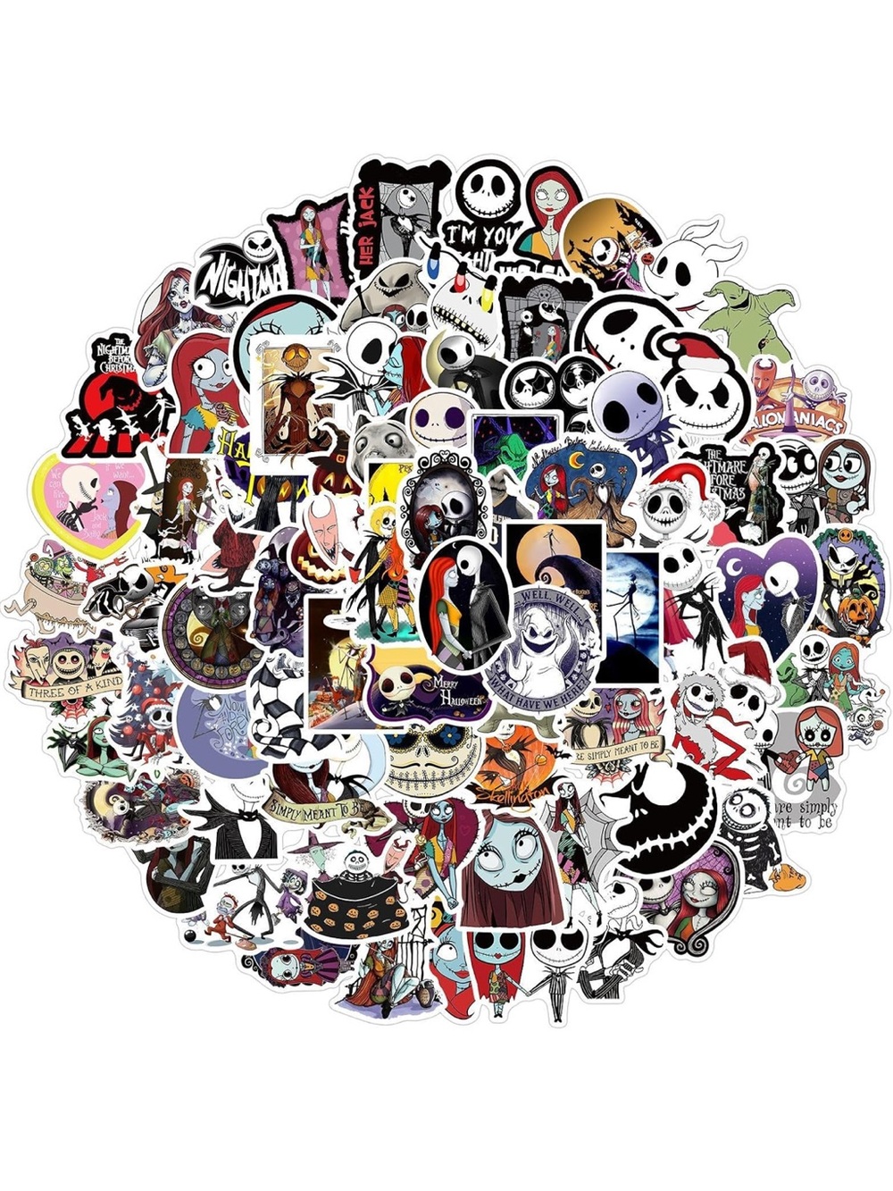 100Pcs The Nightmare Before Christmas Stickers waterproof